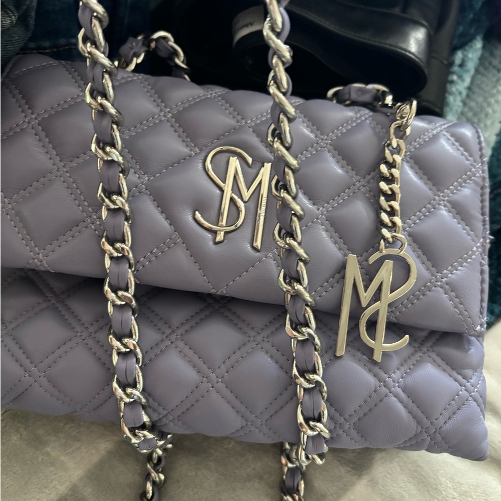 Steve Madden Lavender Quilted Crossbody Bag